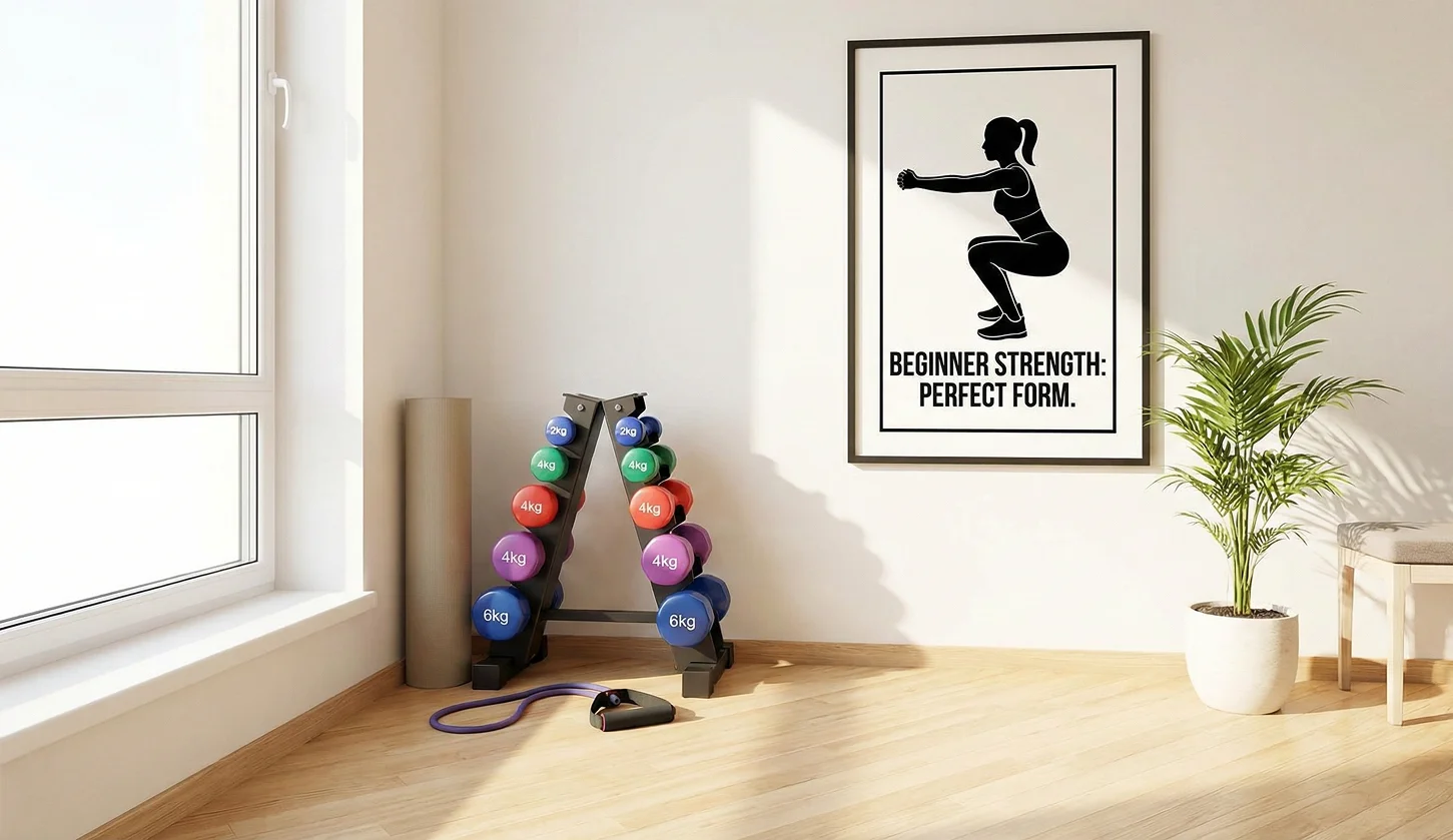 Illustration of beginner strength training